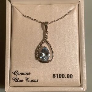 NWT radiant gem topaz necklace